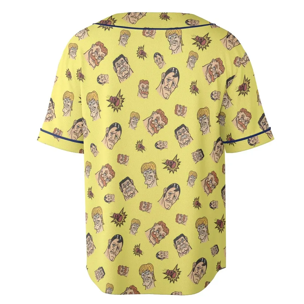 Retro Ring Kings Punch-out Unisex Baseball Jersey - 4