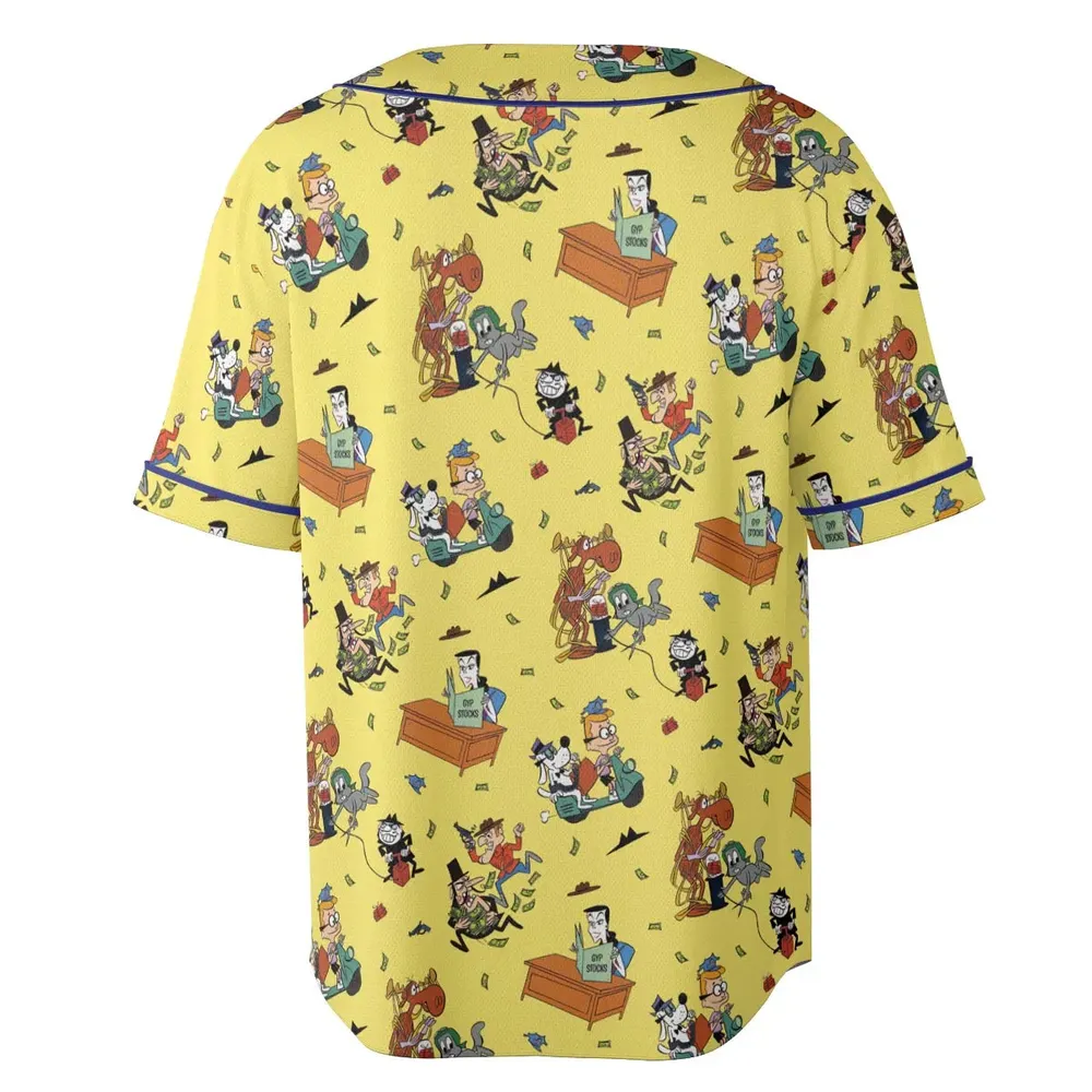 Moose And Squirrel The Adventures of Rocky and Bullwinkle Unisex Baseball Jersey - 4