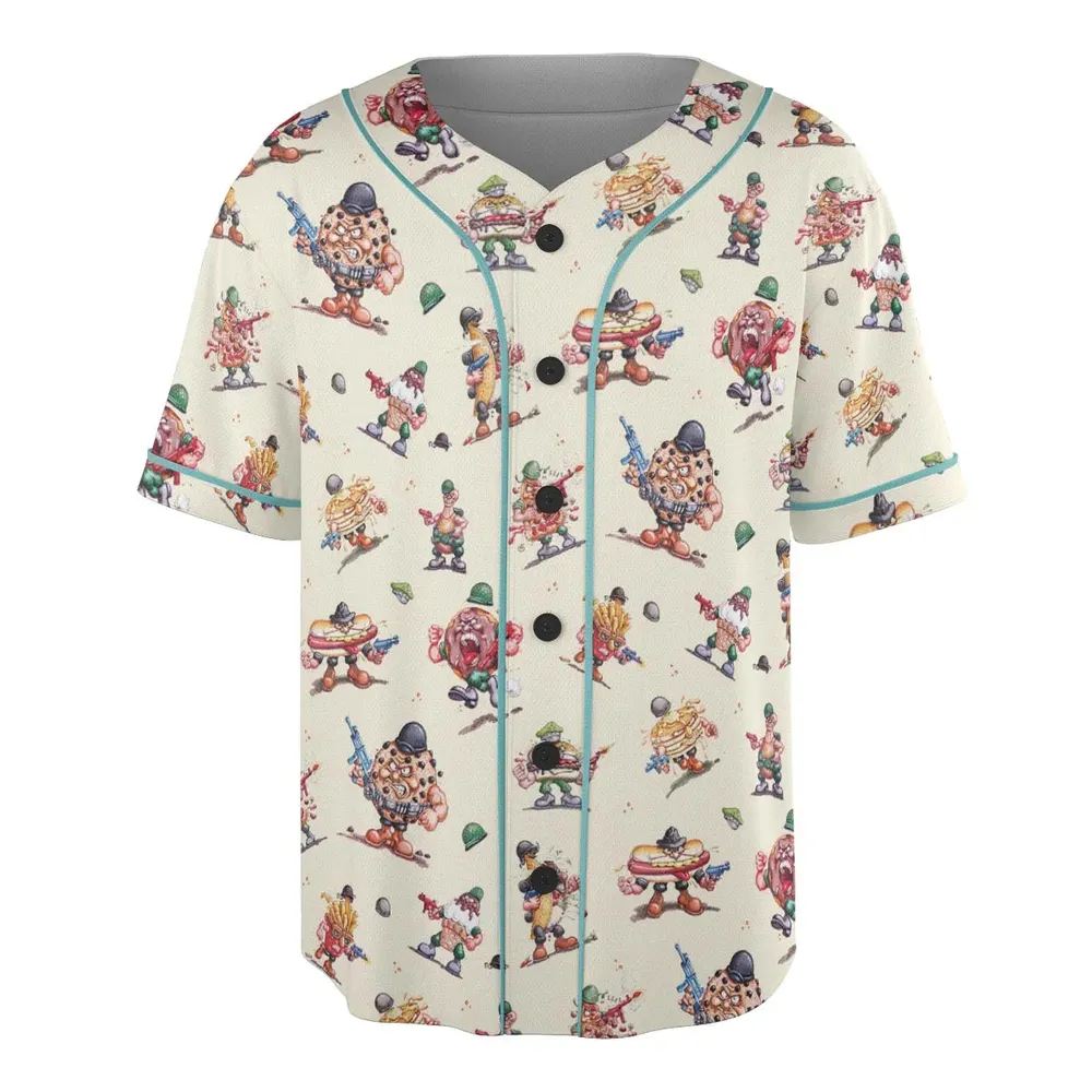 Kitchen Commandos and Refrigerator Rejects Food Fighters Unisex Baseball Jersey - 3