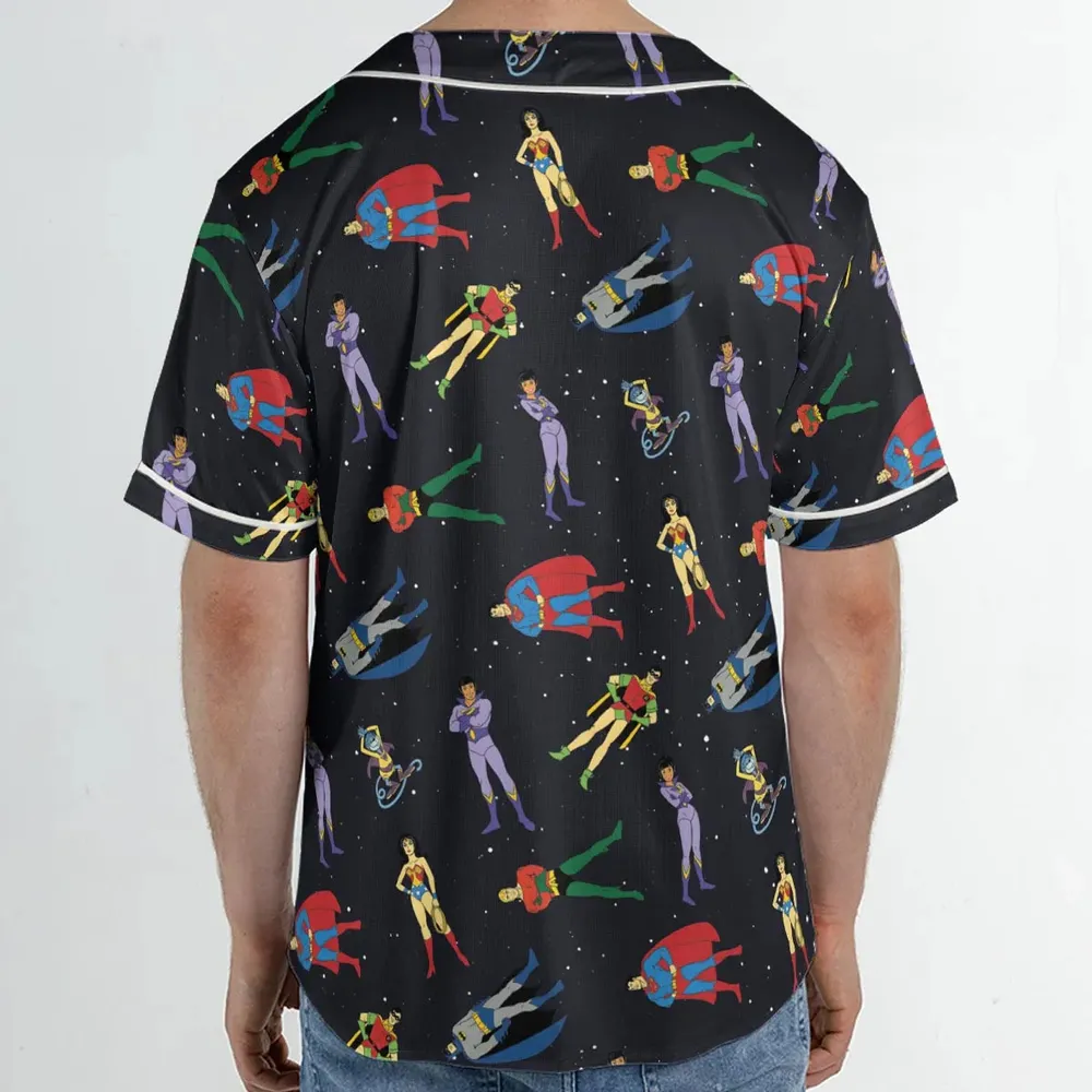 The Super Powers Team Super Friends Unisex Baseball Jersey - 2