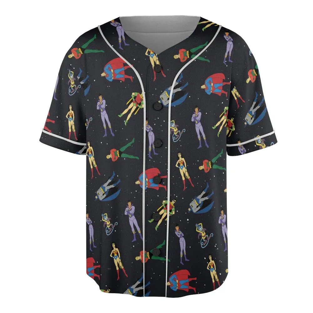 The Super Powers Team Super Friends Unisex Baseball Jersey - 3