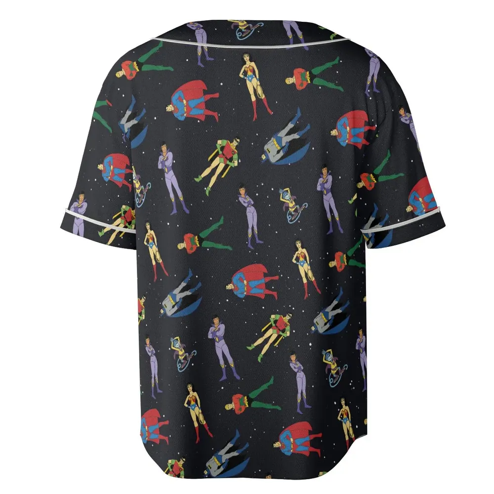 The Super Powers Team Super Friends Unisex Baseball Jersey - 4