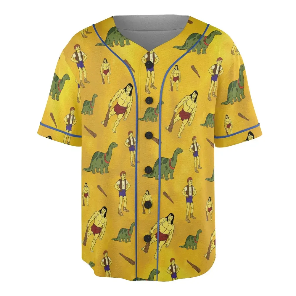 Dino Boy in the Lost Valley Unisex Baseball Jersey - 3