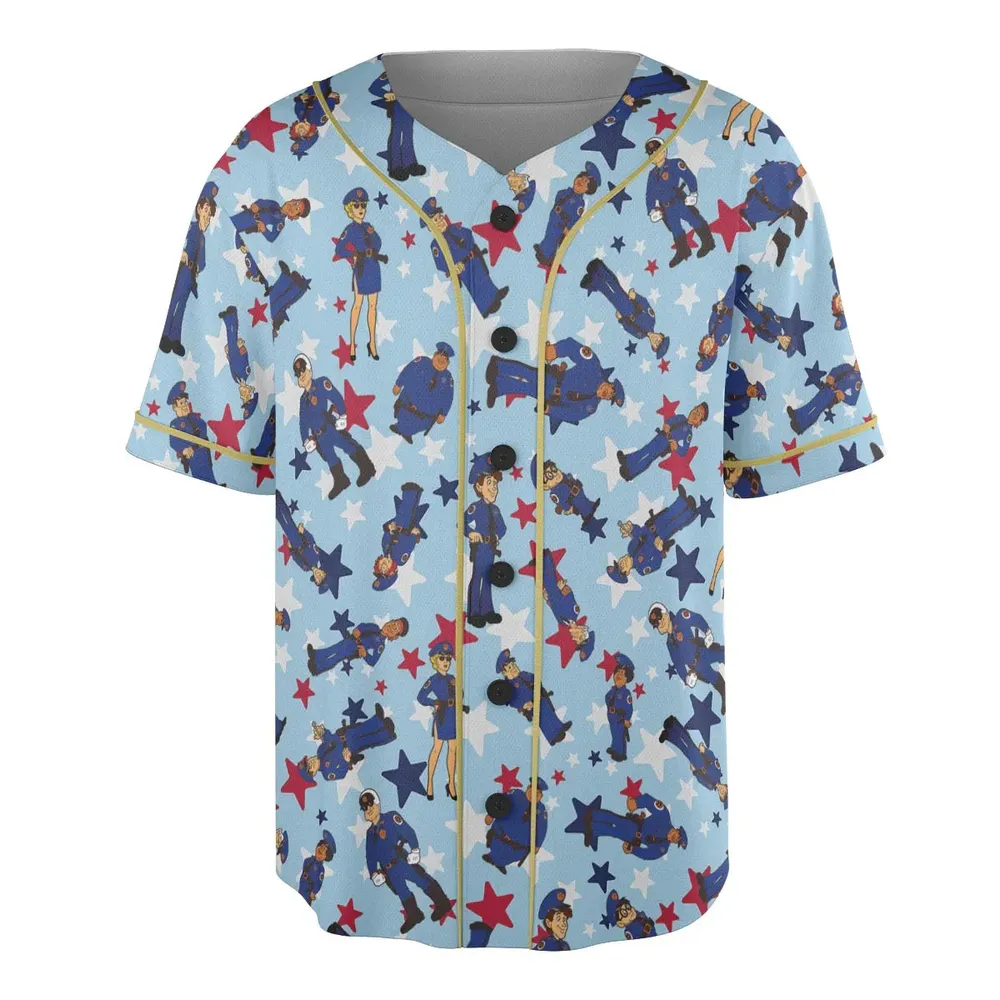 Police Academy Cartoon Characters Unisex Baseball Jersey - 3