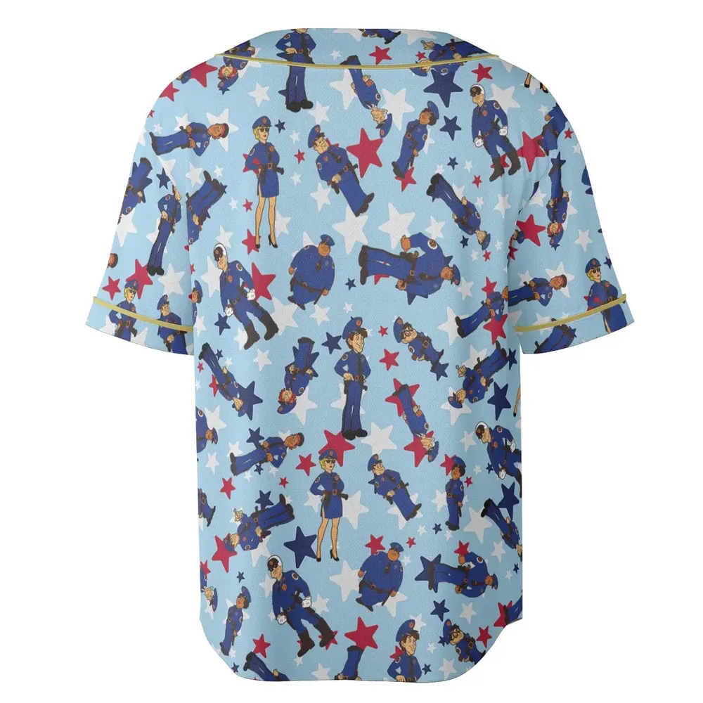 Police Academy Cartoon Characters Unisex Baseball Jersey - 4