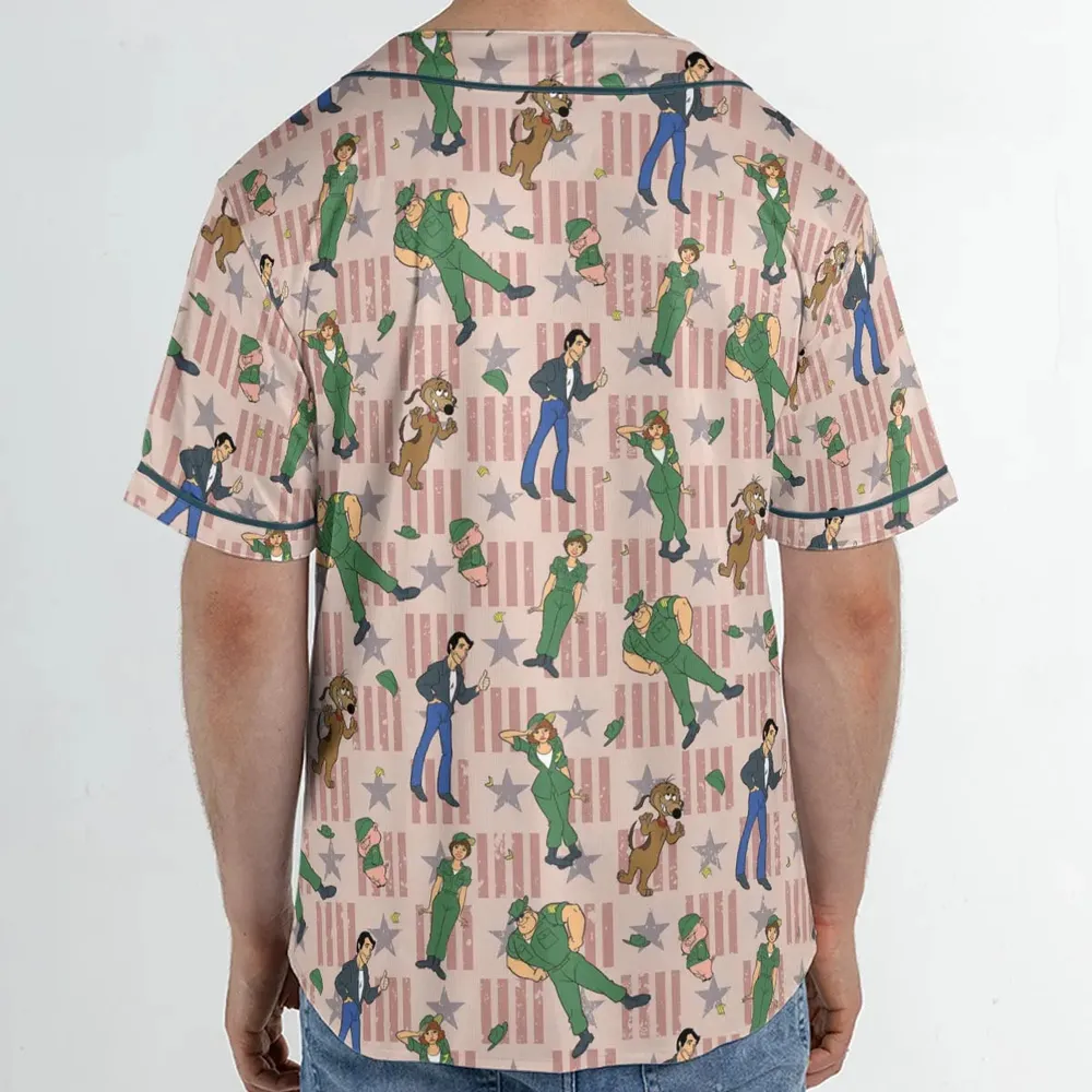 Laverne And Shirley with The Fonz Unisex Baseball Jersey - 2
