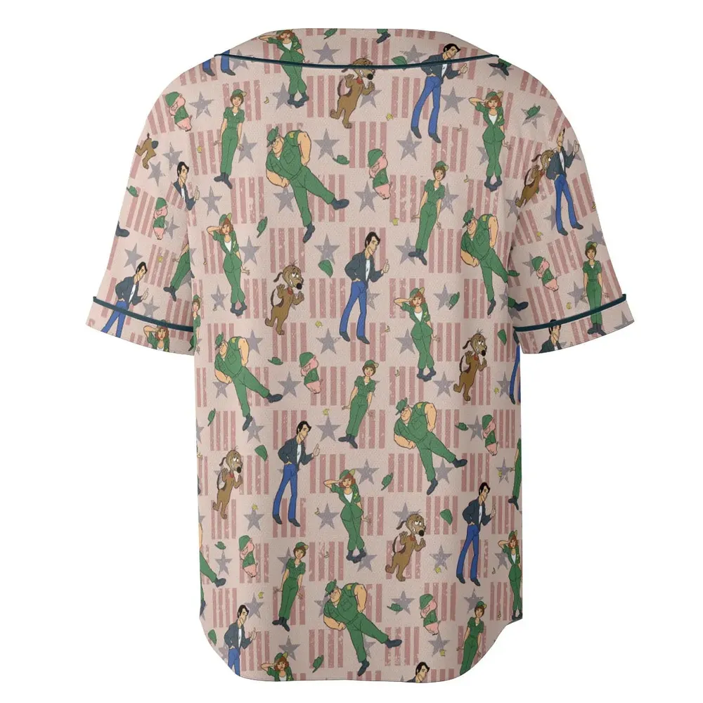 Laverne And Shirley with The Fonz Unisex Baseball Jersey - 4