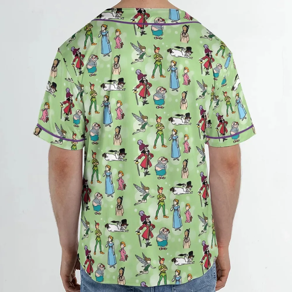 Neverland Doodles Peter Pan Unisex Baseball Jersey - 2