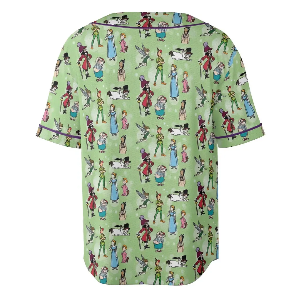 Neverland Doodles Peter Pan Unisex Baseball Jersey - 4