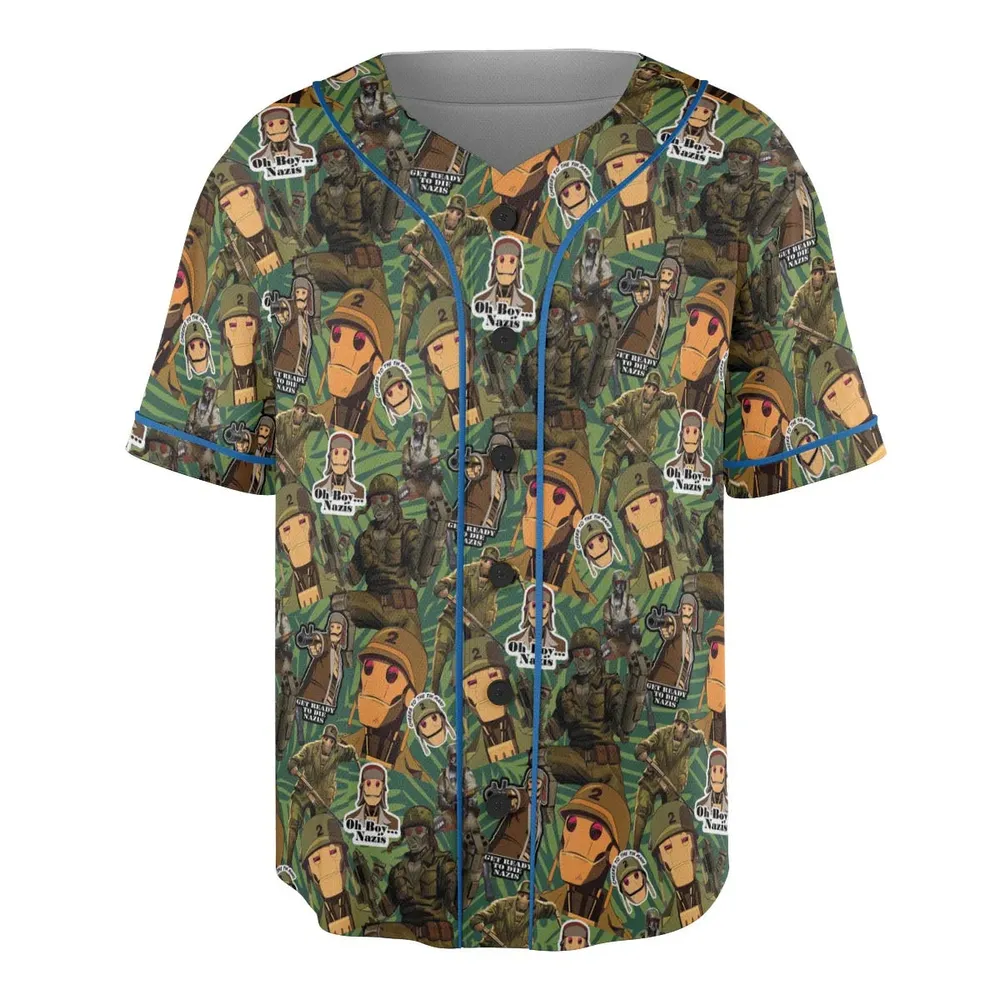 GI Robot Creature Commandos Unisex Baseball Jersey - 3