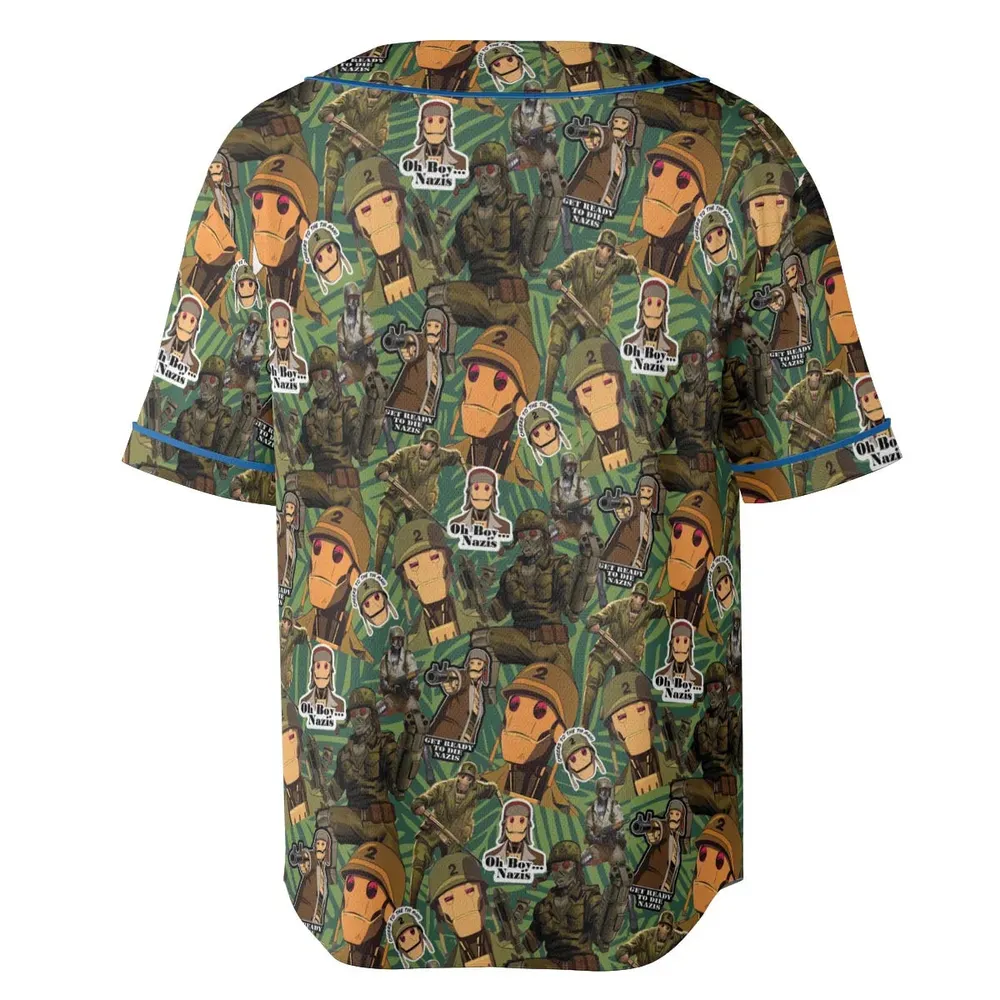 GI Robot Creature Commandos Unisex Baseball Jersey - 4