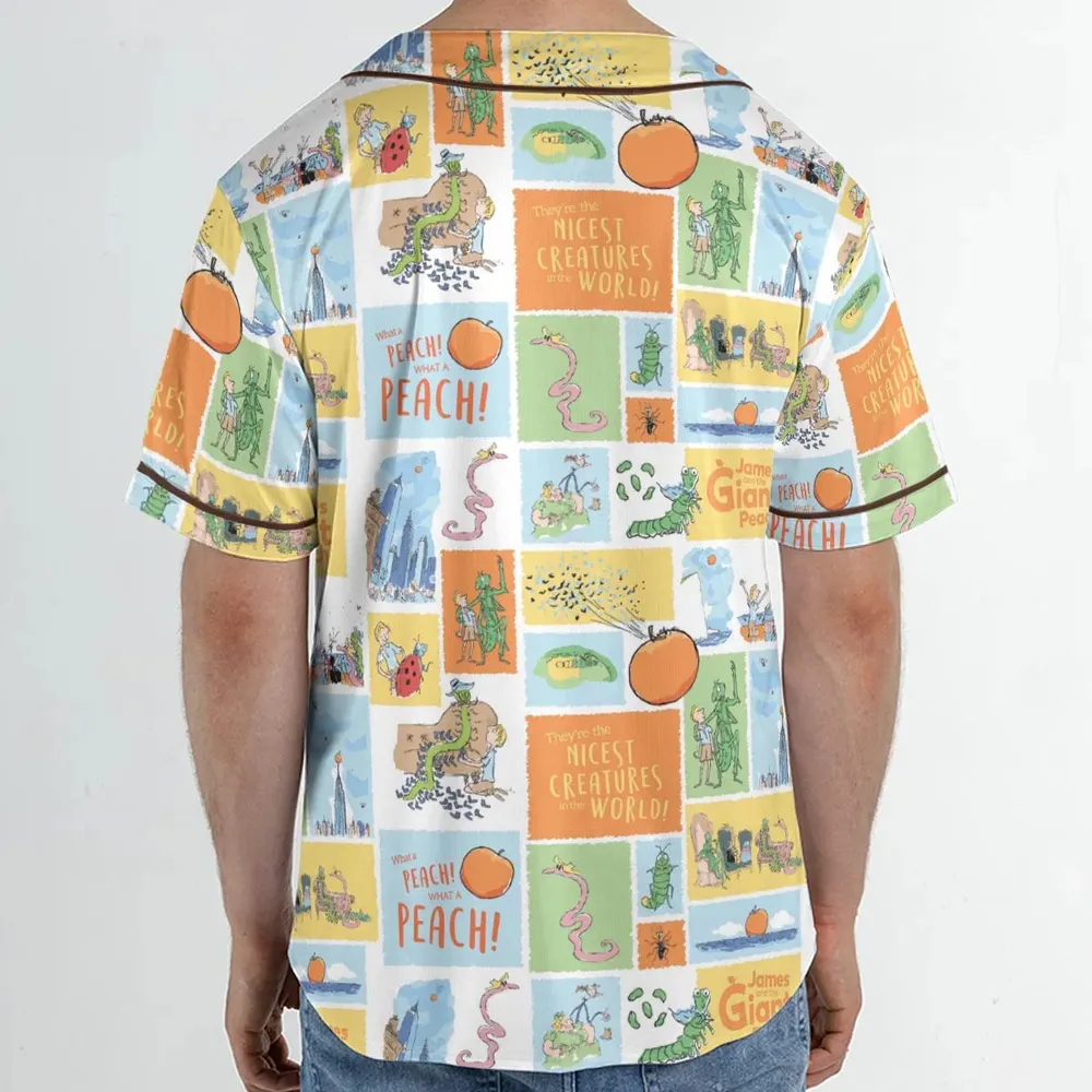Children's Tales What A Peach James And The Giant Peach Unisex Baseball Jersey - 2