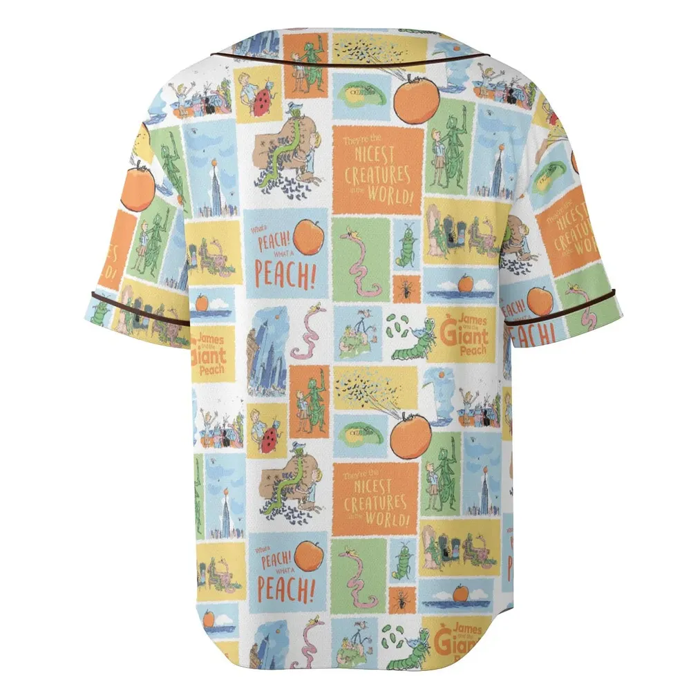 Children's Tales What A Peach James And The Giant Peach Unisex Baseball Jersey - 4