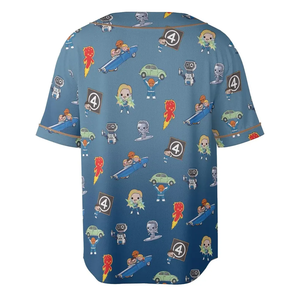 Power Up Fantastic Four Unisex Baseball Jersey - 4