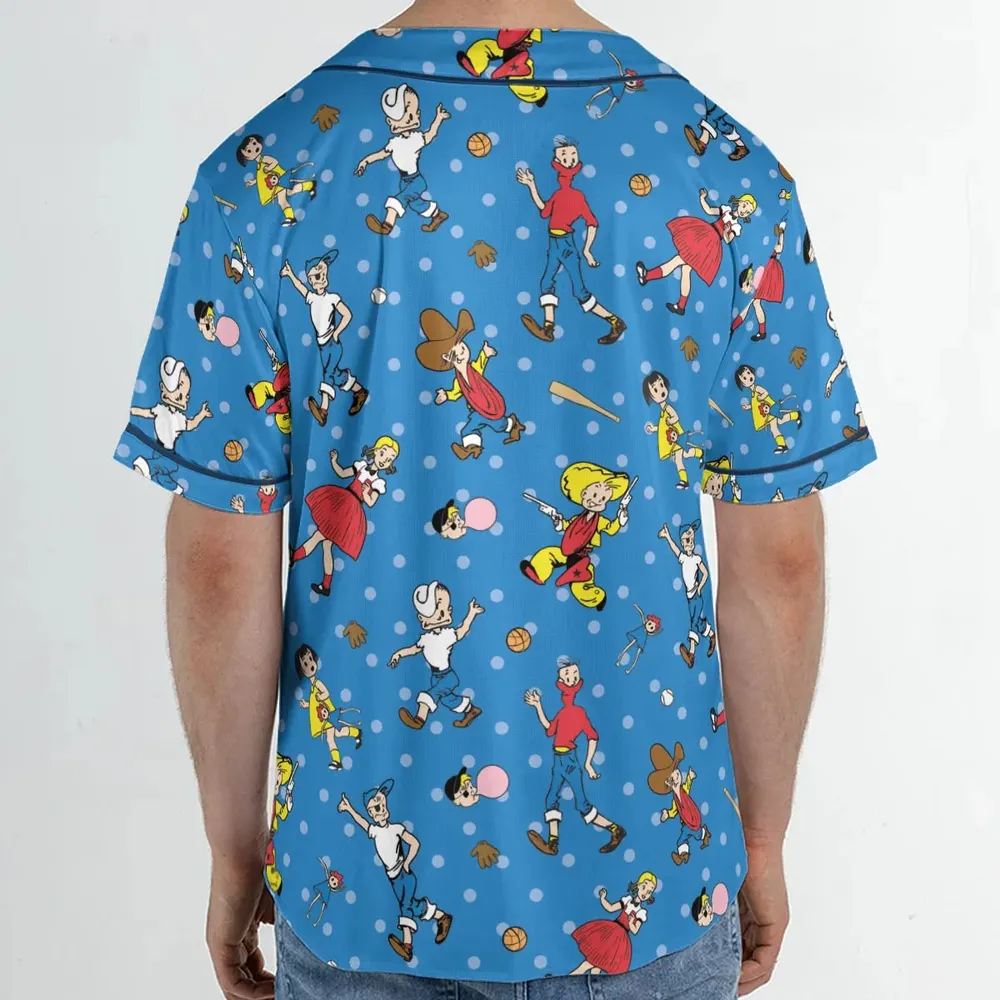 Bazooka Joe and His Friends Unisex Baseball Jersey - 2