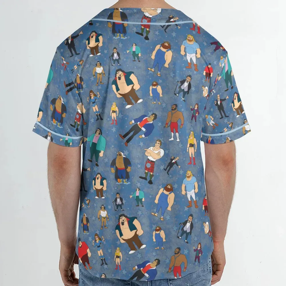 80s Hulk Rock 'n' Wrestling Characters Unisex Baseball Jersey - 2