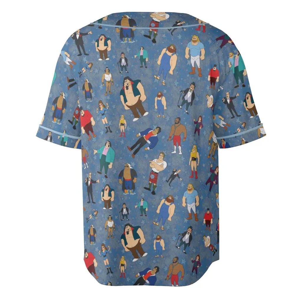 80s Hulk Rock 'n' Wrestling Characters Unisex Baseball Jersey - 4
