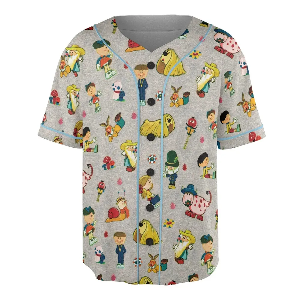 The Magic Roundabout Characters Unisex Baseball Jersey - 3