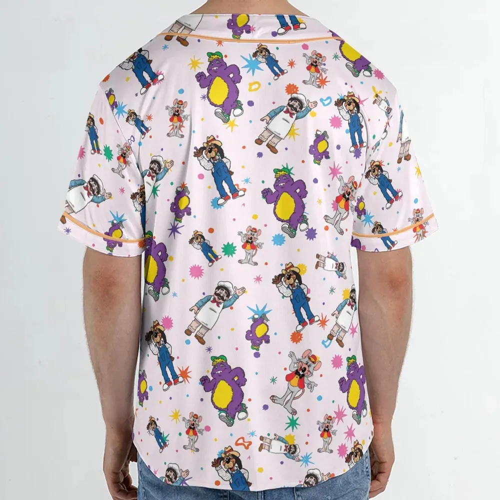 Cheezer Weezer Chuck E Cheese Unisex Baseball Jersey - 2