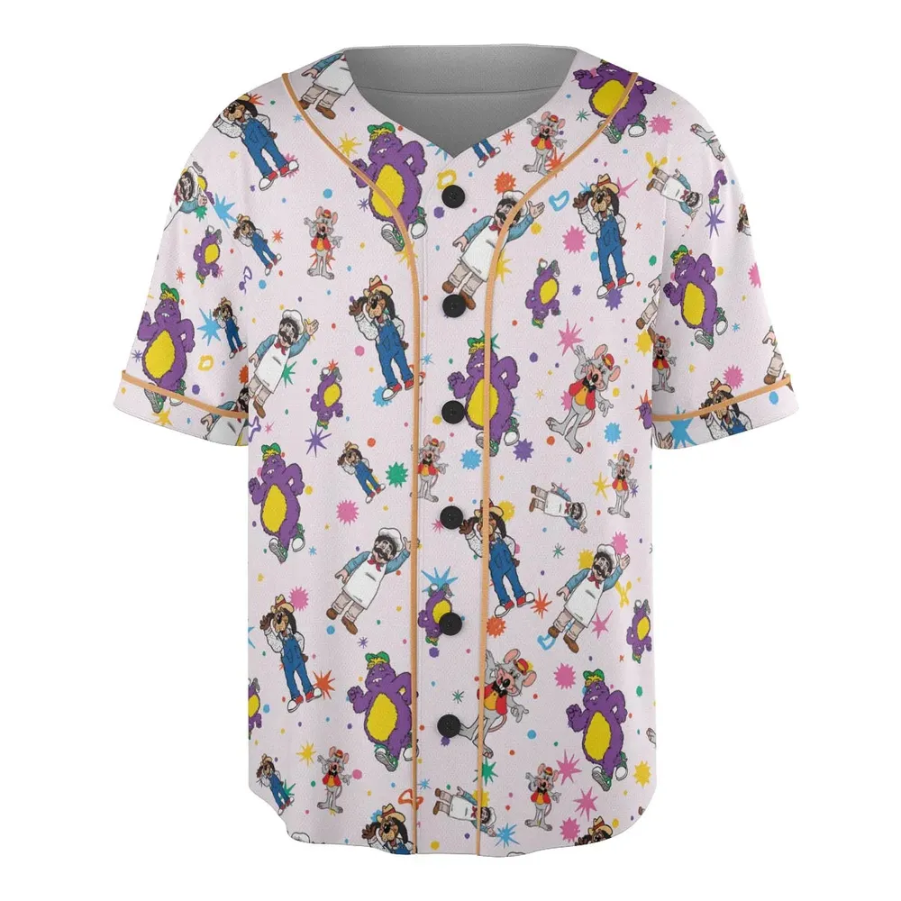Cheezer Weezer Chuck E Cheese Unisex Baseball Jersey - 3