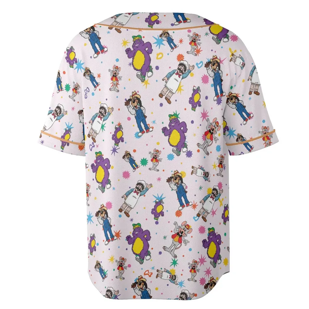 Cheezer Weezer Chuck E Cheese Unisex Baseball Jersey - 4