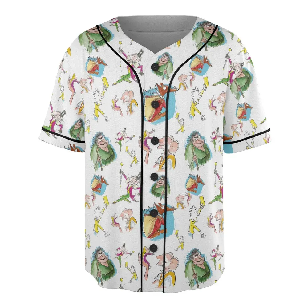 Roald Dahl Characters Unisex Baseball Jersey - 3