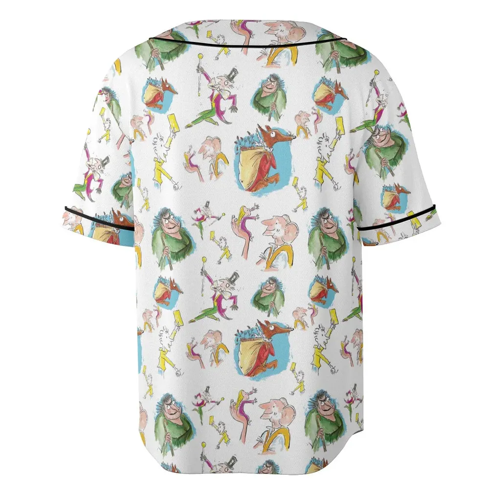 Roald Dahl Characters Unisex Baseball Jersey - 4