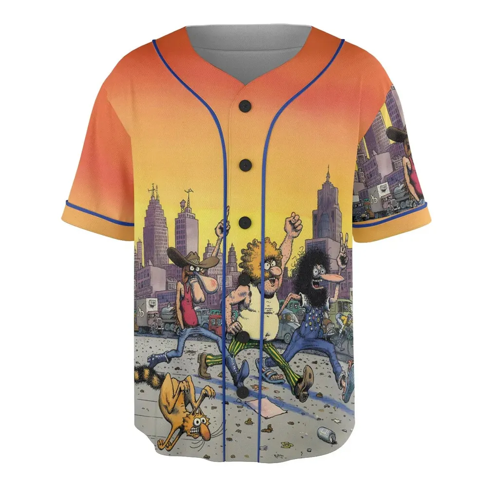 The Fabulous Furry Freak Brothers Unisex Baseball Jersey - 3