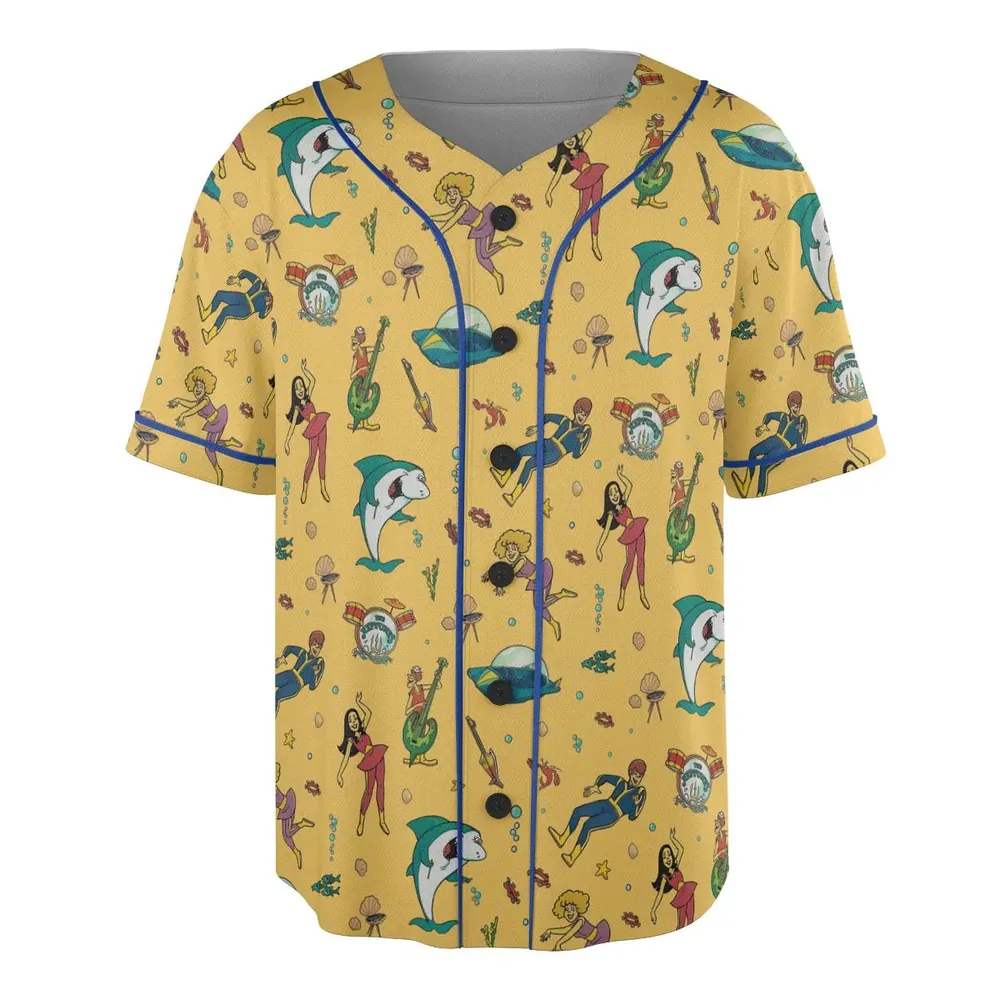 Undersea Style Jabberjaw Unisex Baseball Jersey - 3