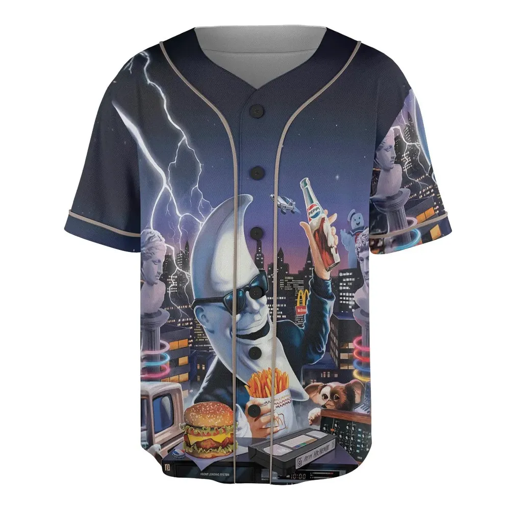 Retro Moon Mac Tonight Unisex Baseball Jersey - 3