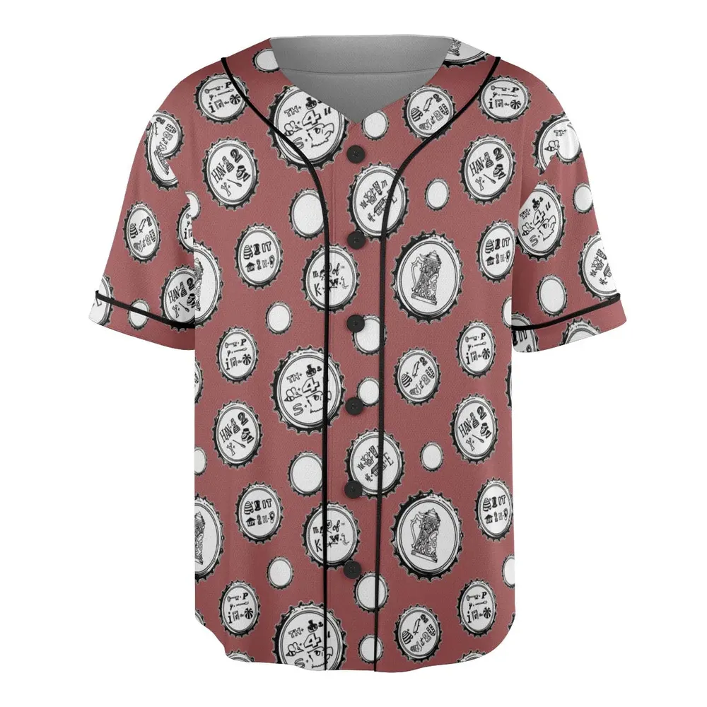 Recall Memories Beer Cap Puzzles Unisex Baseball Jersey - 3