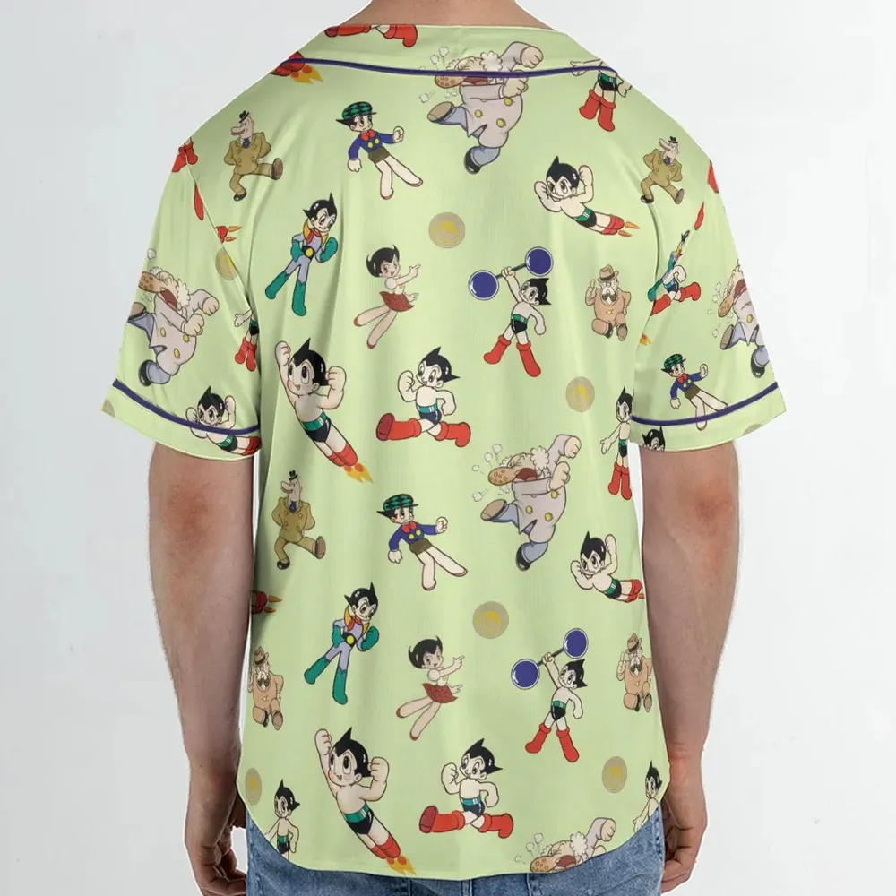 Astro Boy Characters Unisex Baseball Jersey - 2