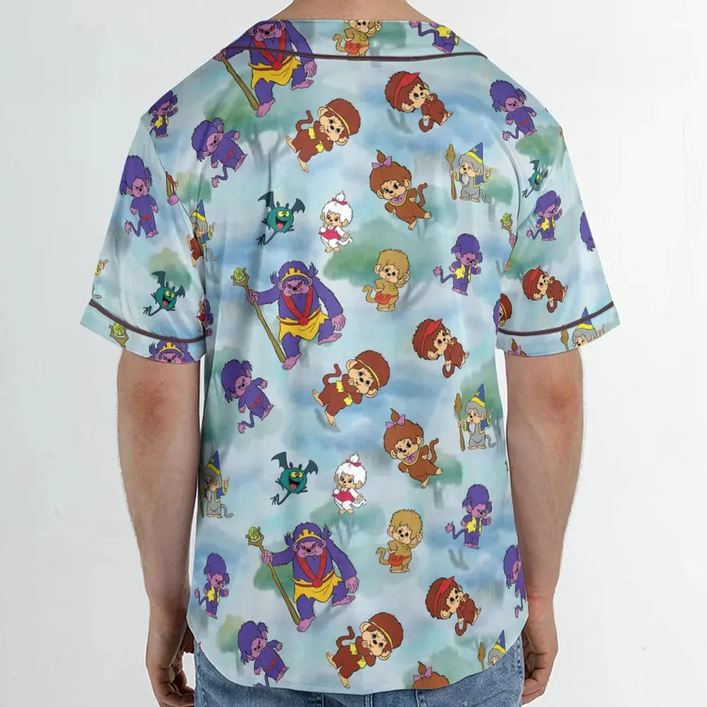 Monchhichis Cartoon Characters Unisex Baseball Jersey - 2