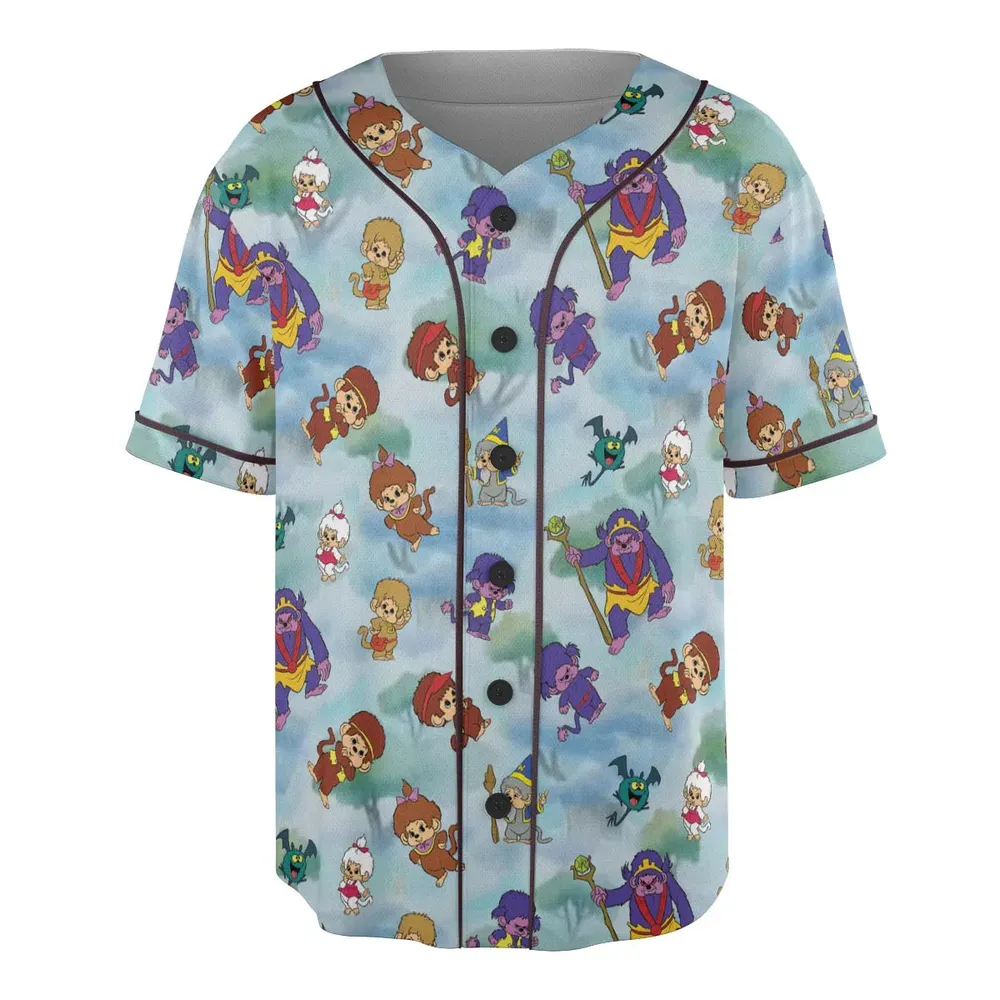 Monchhichis Cartoon Characters Unisex Baseball Jersey - 3