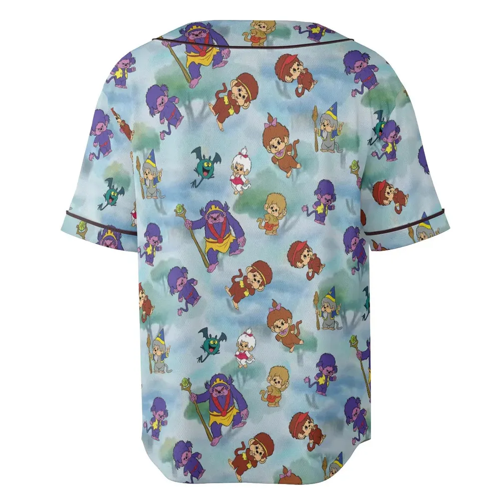 Monchhichis Cartoon Characters Unisex Baseball Jersey - 4