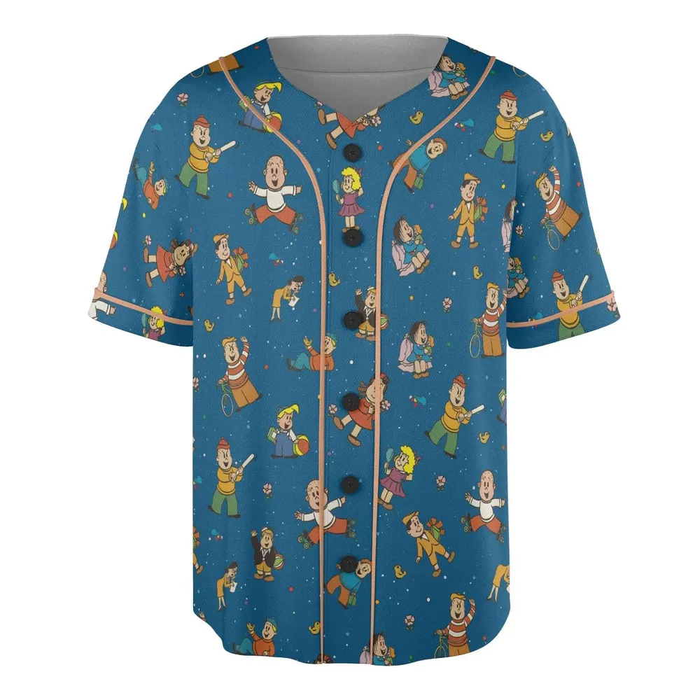 Cartoon Throwback The Little Lulu Show Unisex Baseball Jersey - 3