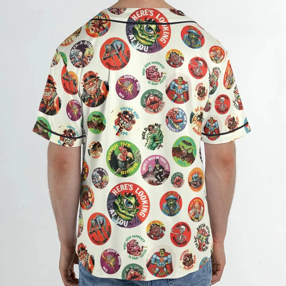 Nostalgic Memories Ugly Buttons Unisex Baseball Jersey - 2