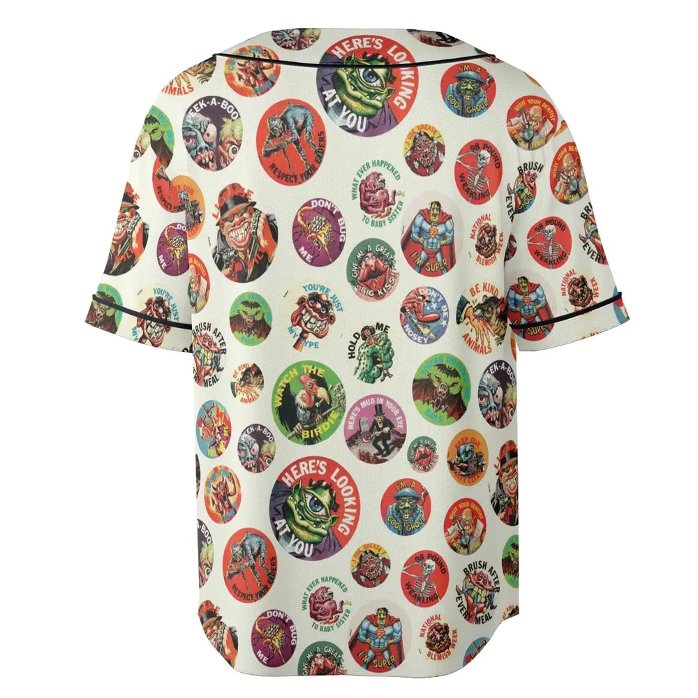 Nostalgic Memories Ugly Buttons Unisex Baseball Jersey - 4