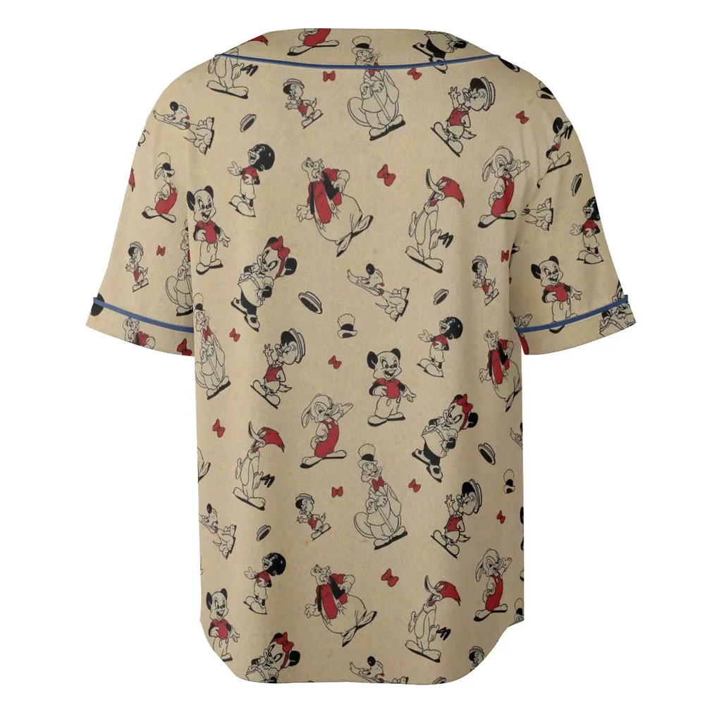 Walter Lantz's Famous Movie Characters Unisex Baseball Jersey - 4