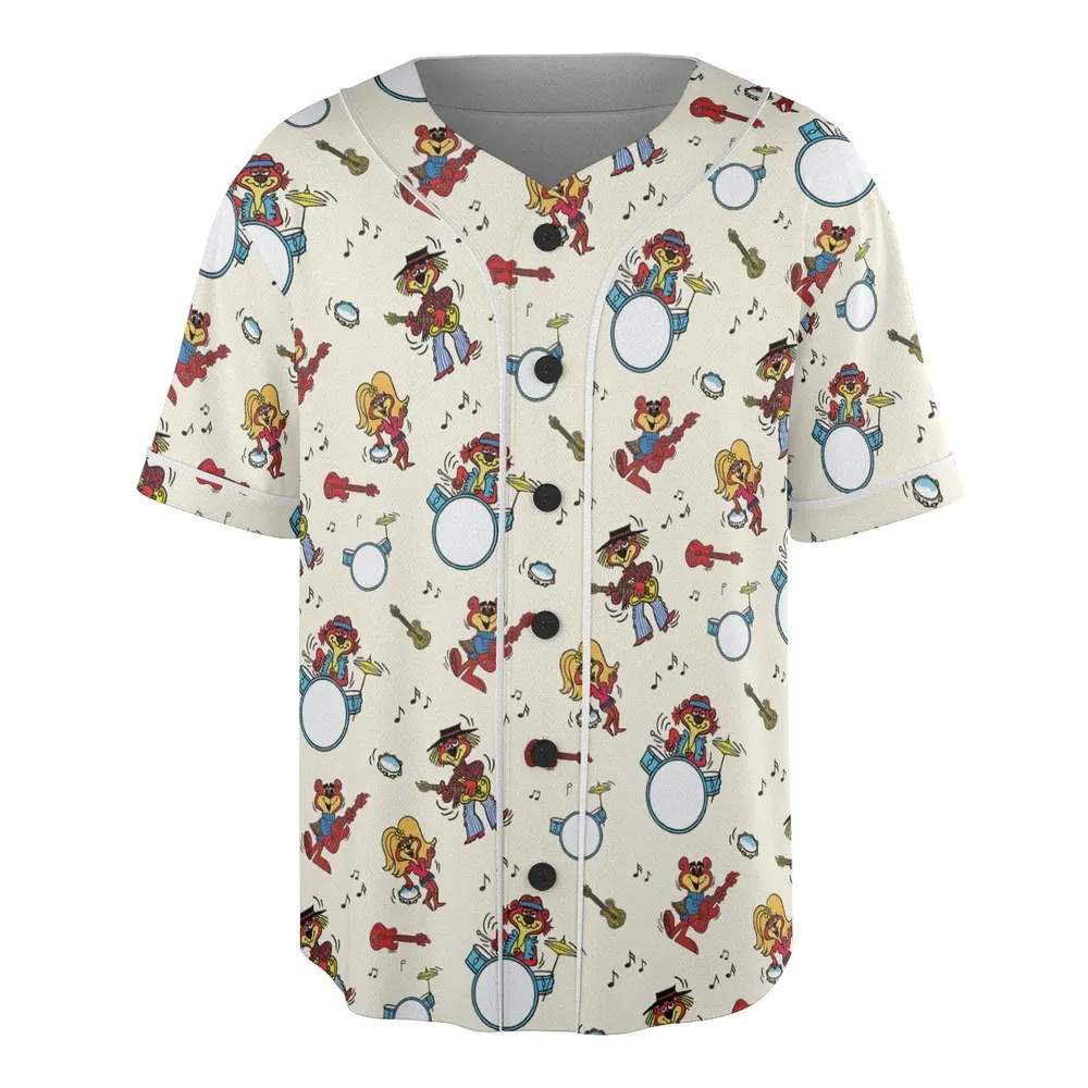 Cartoon band The Sugar Bears Unisex Baseball Jersey - 3