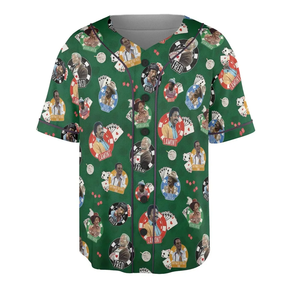 The Card Sharps Sanford and Son Unisex Baseball Jersey - 3