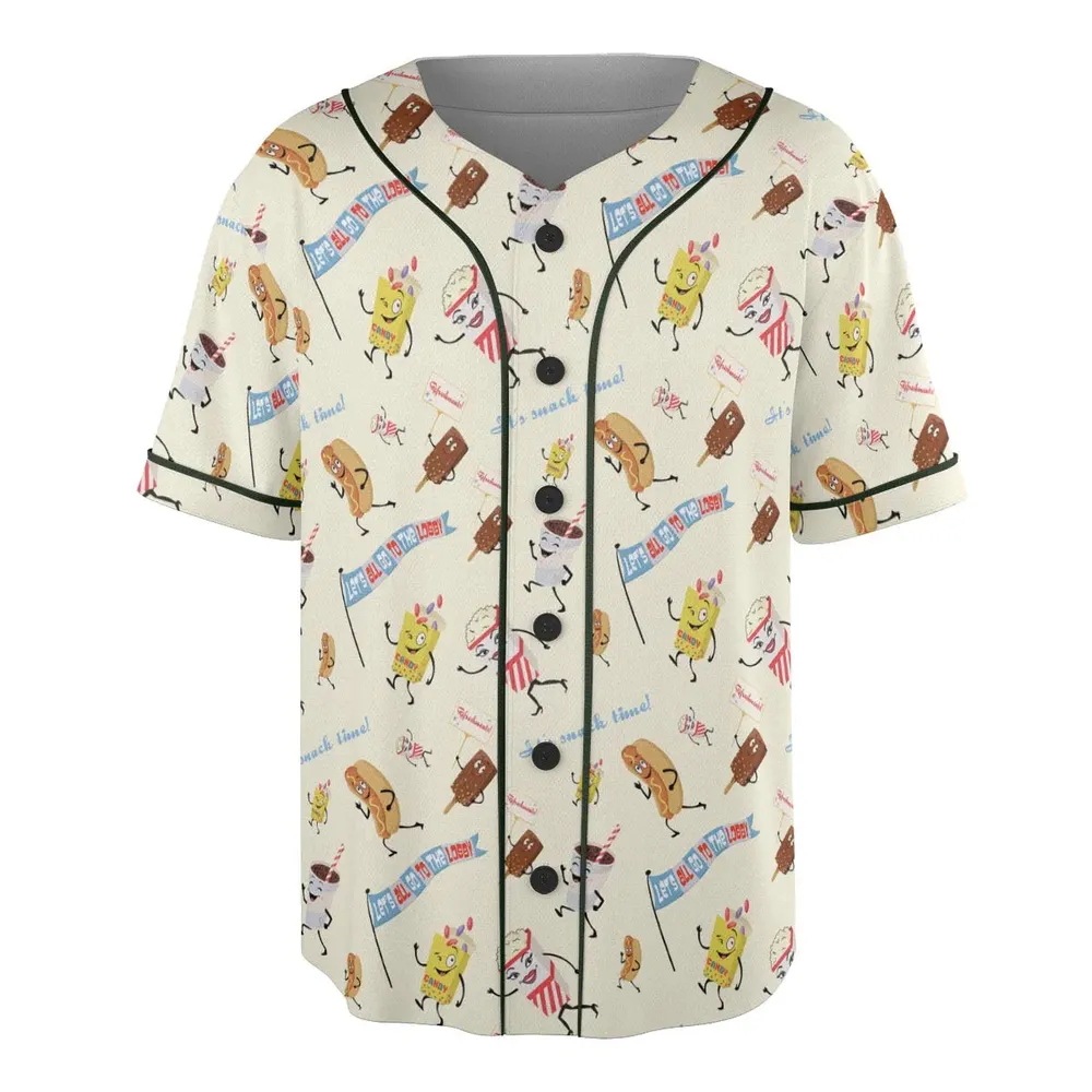 Let's All Go To The Lobby Retro Cartoon Unisex Baseball Jersey - 3