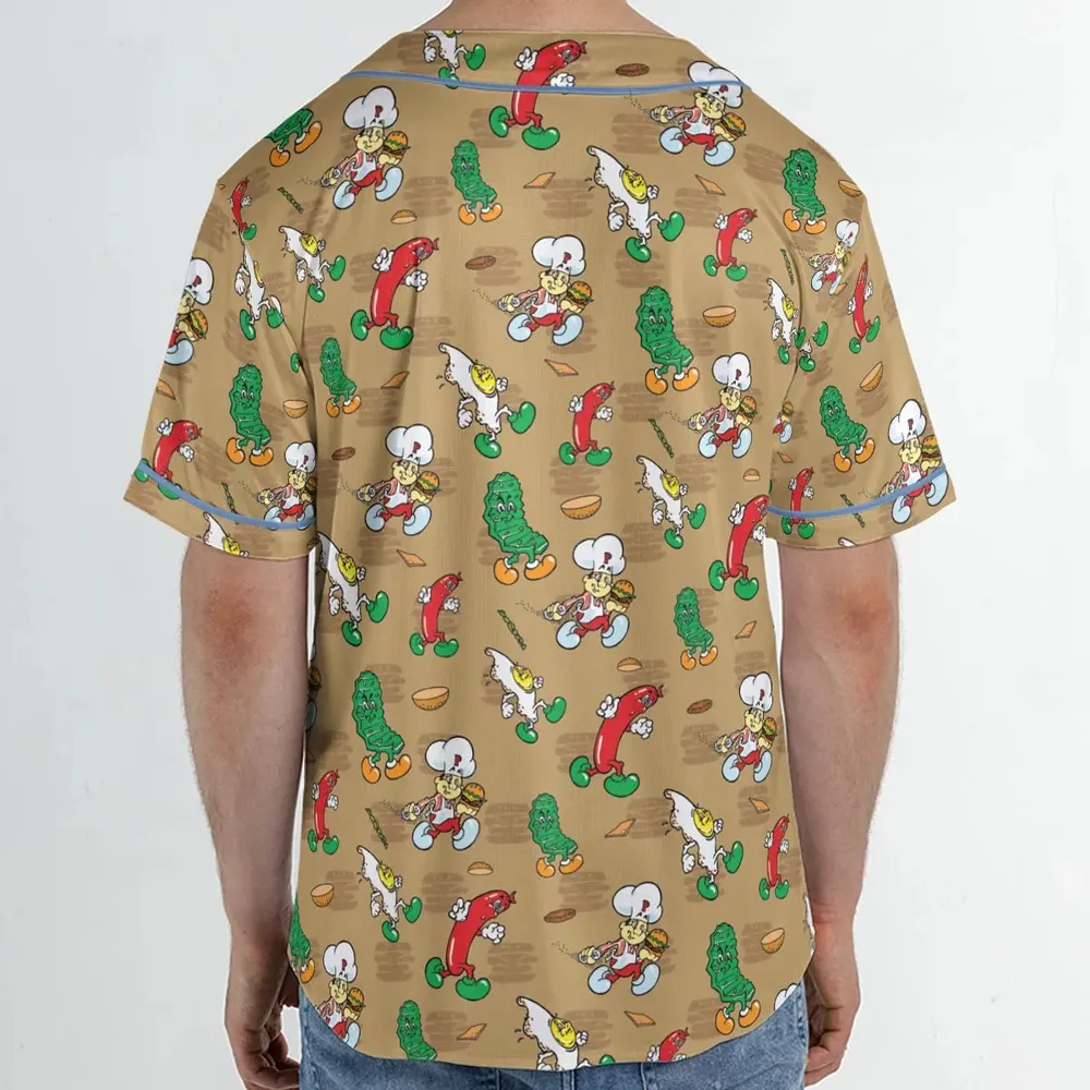 BurgerTime Arcade Unisex Baseball Jersey - 2