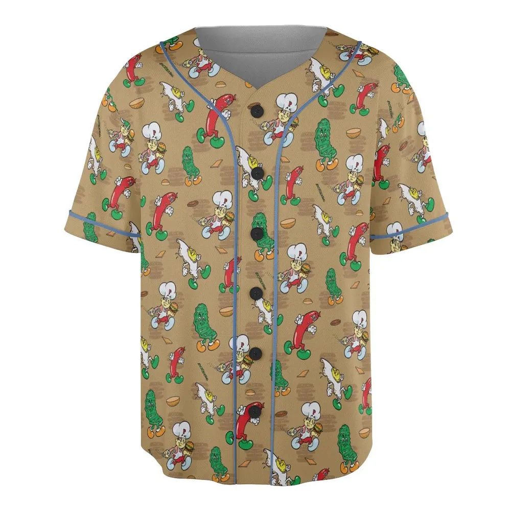 BurgerTime Arcade Unisex Baseball Jersey - 3