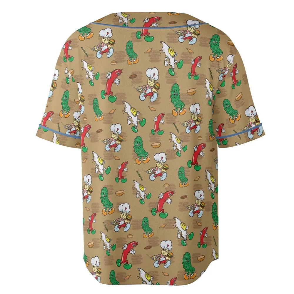 BurgerTime Arcade Unisex Baseball Jersey - 4