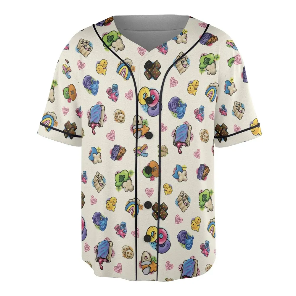 Nostalgic Candy From Your Childhood Unisex Baseball Jersey - 3