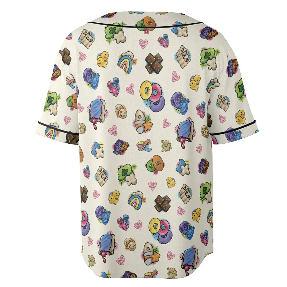 Nostalgic Candy From Your Childhood Unisex Baseball Jersey - 4