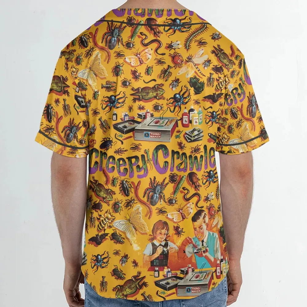 1960s Creepy Crawlers Toy Unisex Baseball Jersey - 2