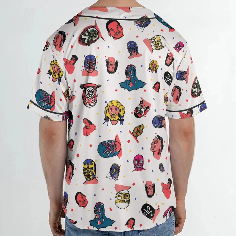 Lucha Libre Wrestling Unisex Baseball Jersey - 2