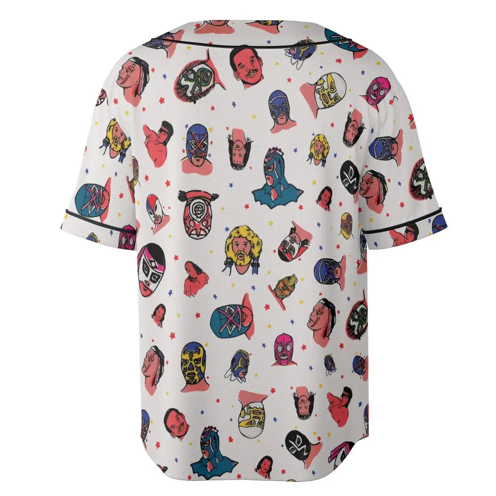 Lucha Libre Wrestling Unisex Baseball Jersey - 4